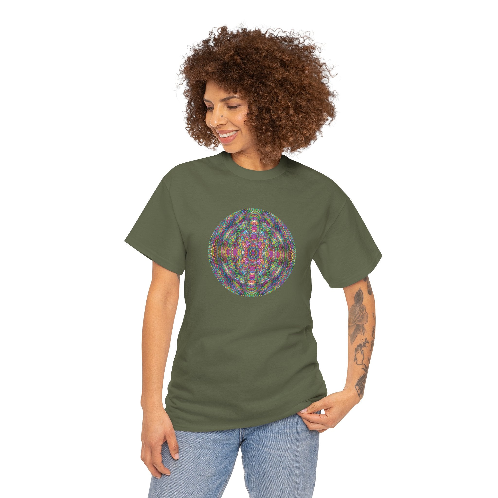 Unisex Heavy Cotton Tee - DMT Scribe Spheres No.4