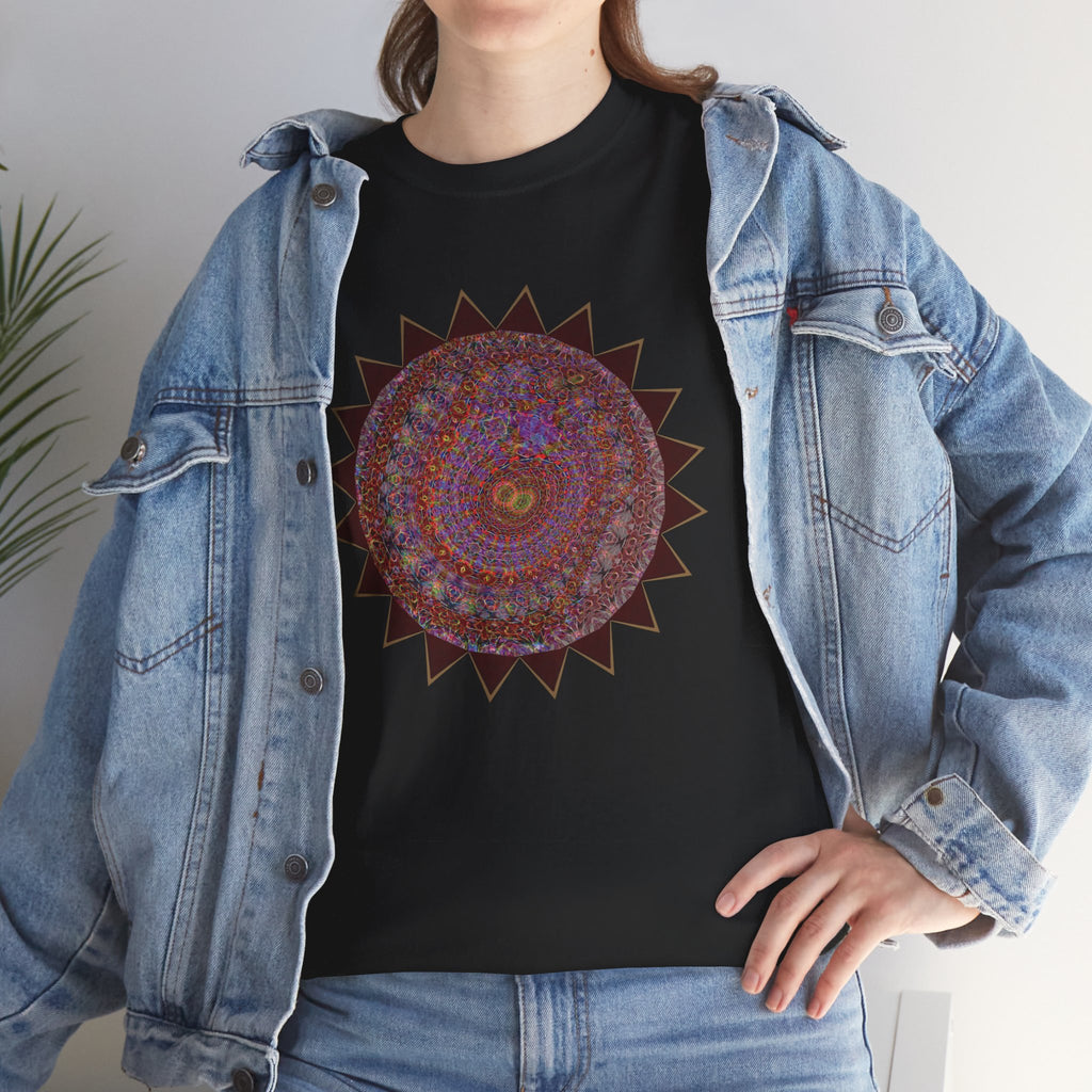 Unisex Heavy Cotton Tee - Mycelium Mandalas No.M18K4