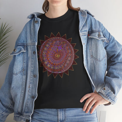 Unisex Heavy Cotton Tee - Mycelium Mandalas No.M18K4
