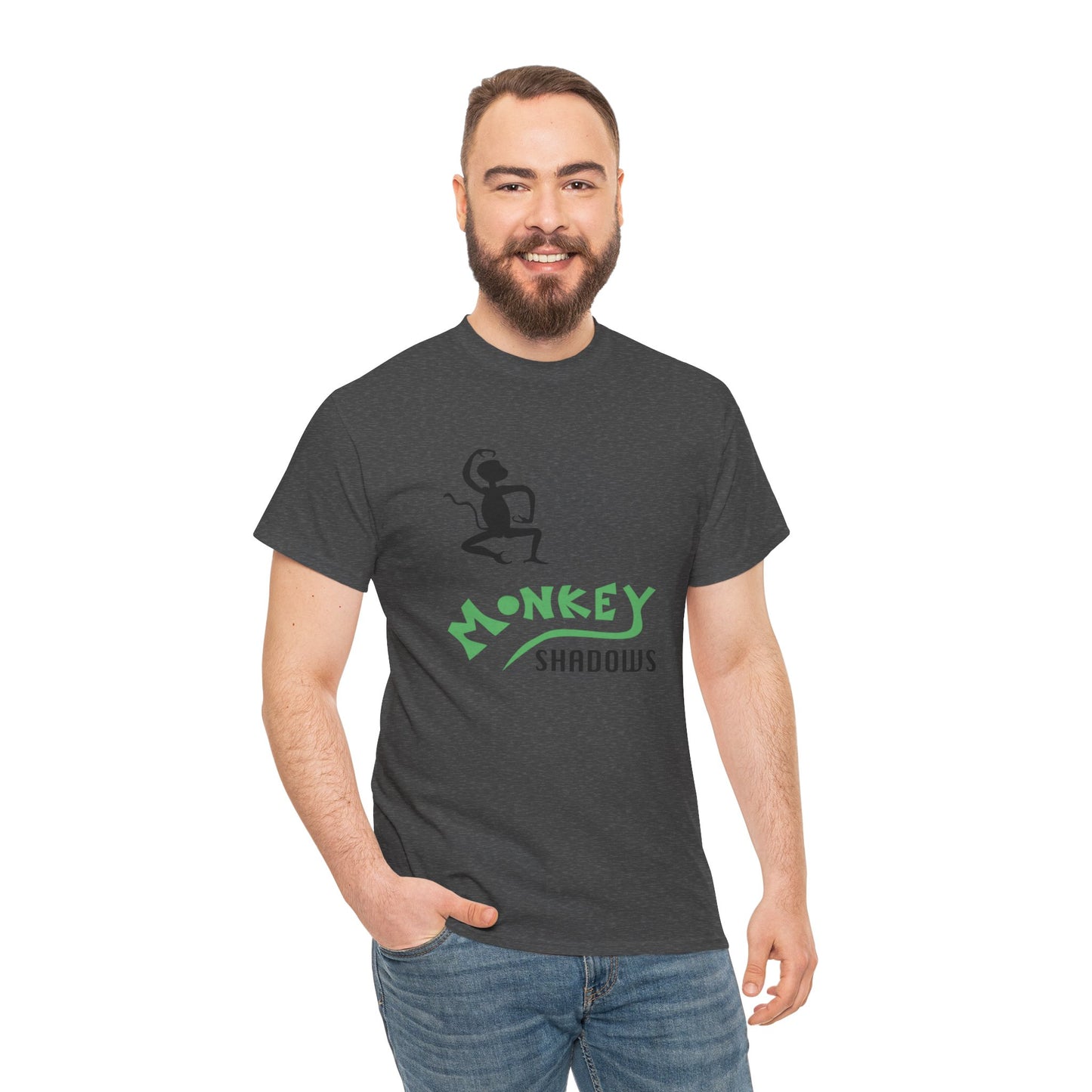 Unisex Heavy Cotton Tee - Monkey Shadows