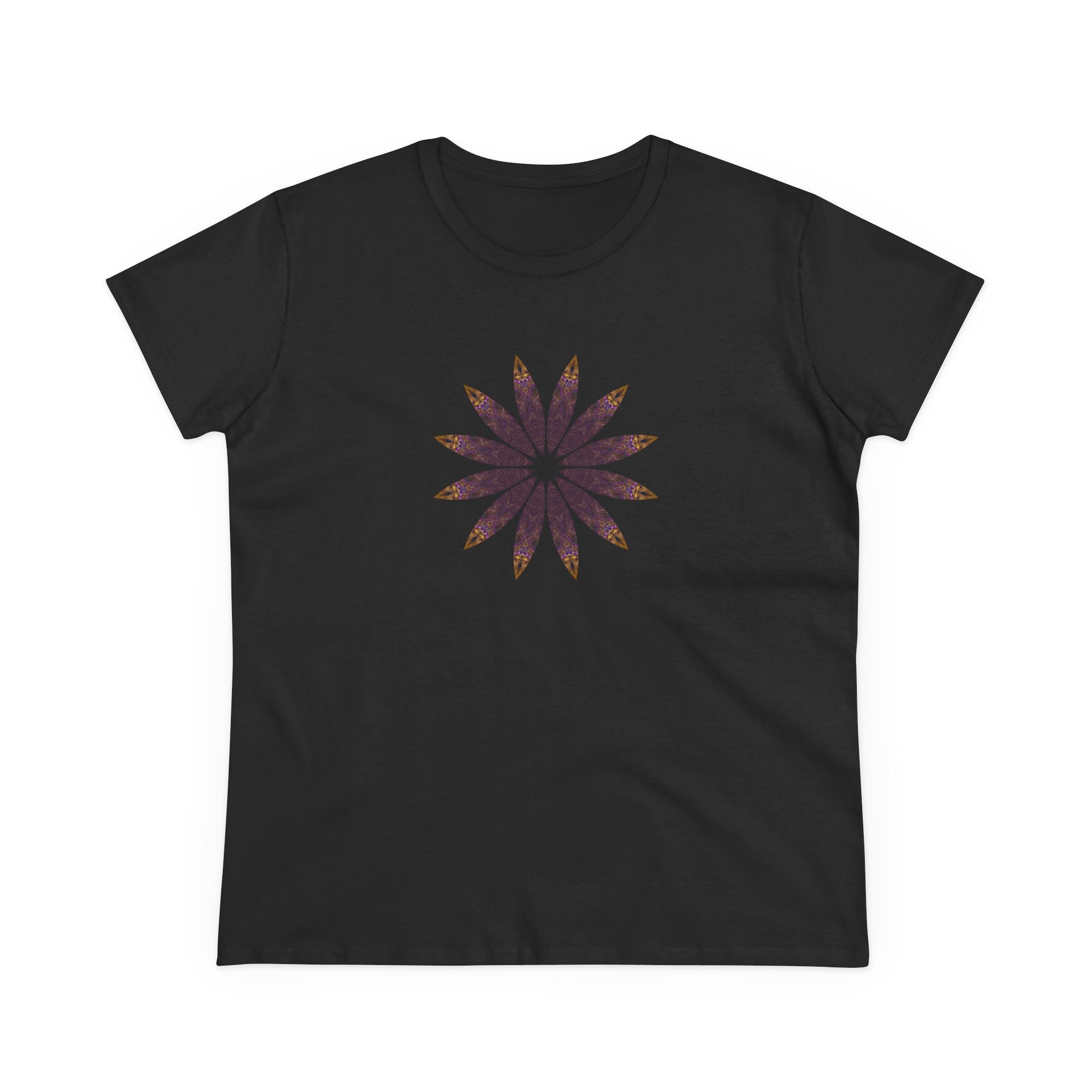Women's Midweight Cotton Tee - Love Light Mandalas No.2