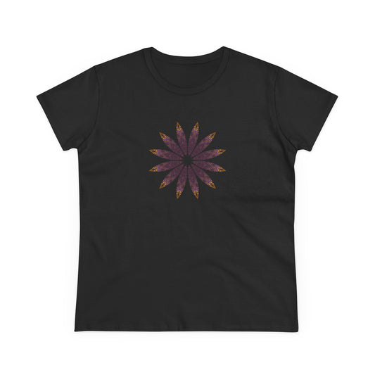 Women's Midweight Cotton Tee - Love Light Mandalas No.2