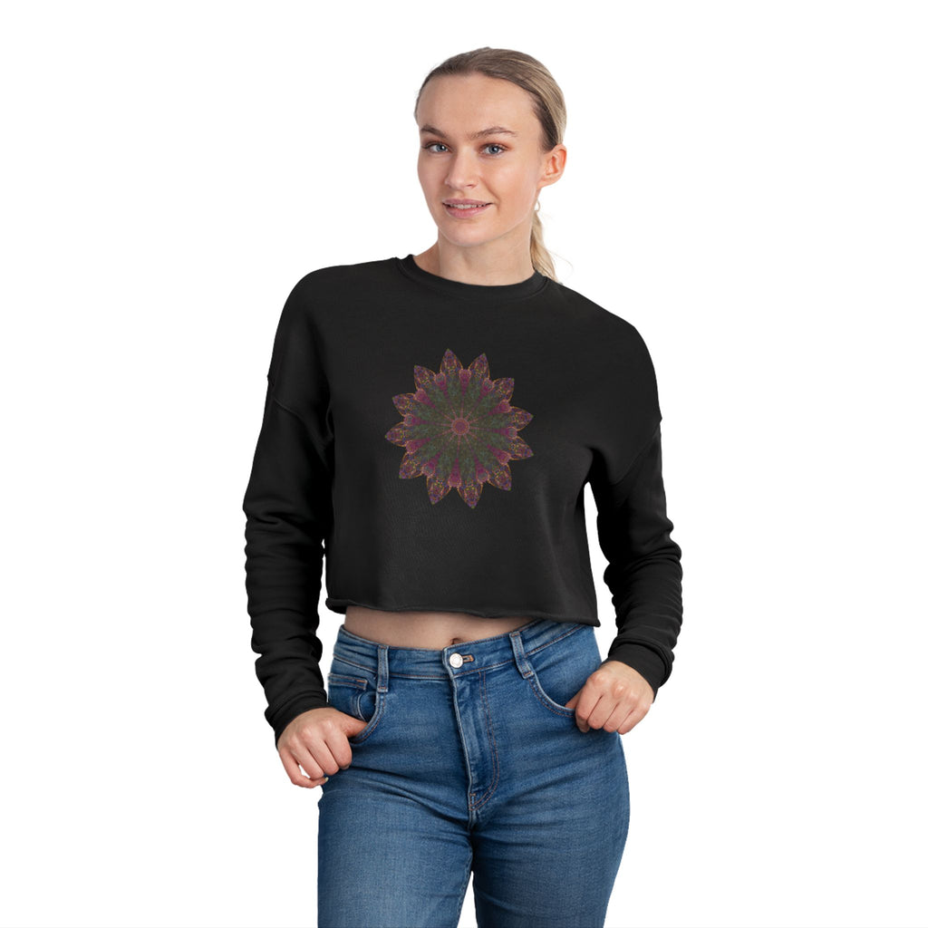 Women's Cropped Sweatshirt - Love Light Mandalas No.7