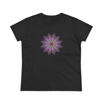 Women's Midweight Cotton Tee - Love Light Mandalas No.17