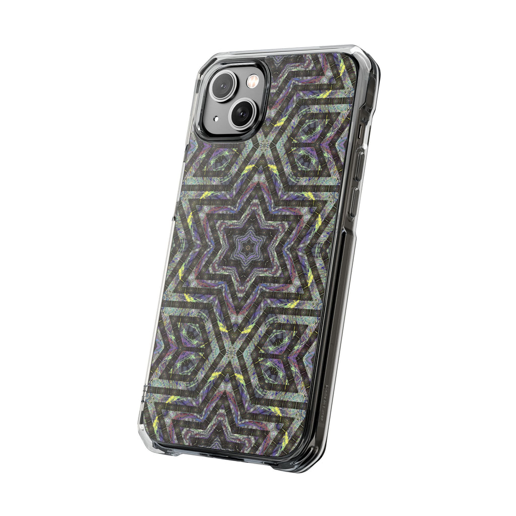 iPhone 14 Magnetic Clear Impact Case - P5 Kaleidoscopic No.1