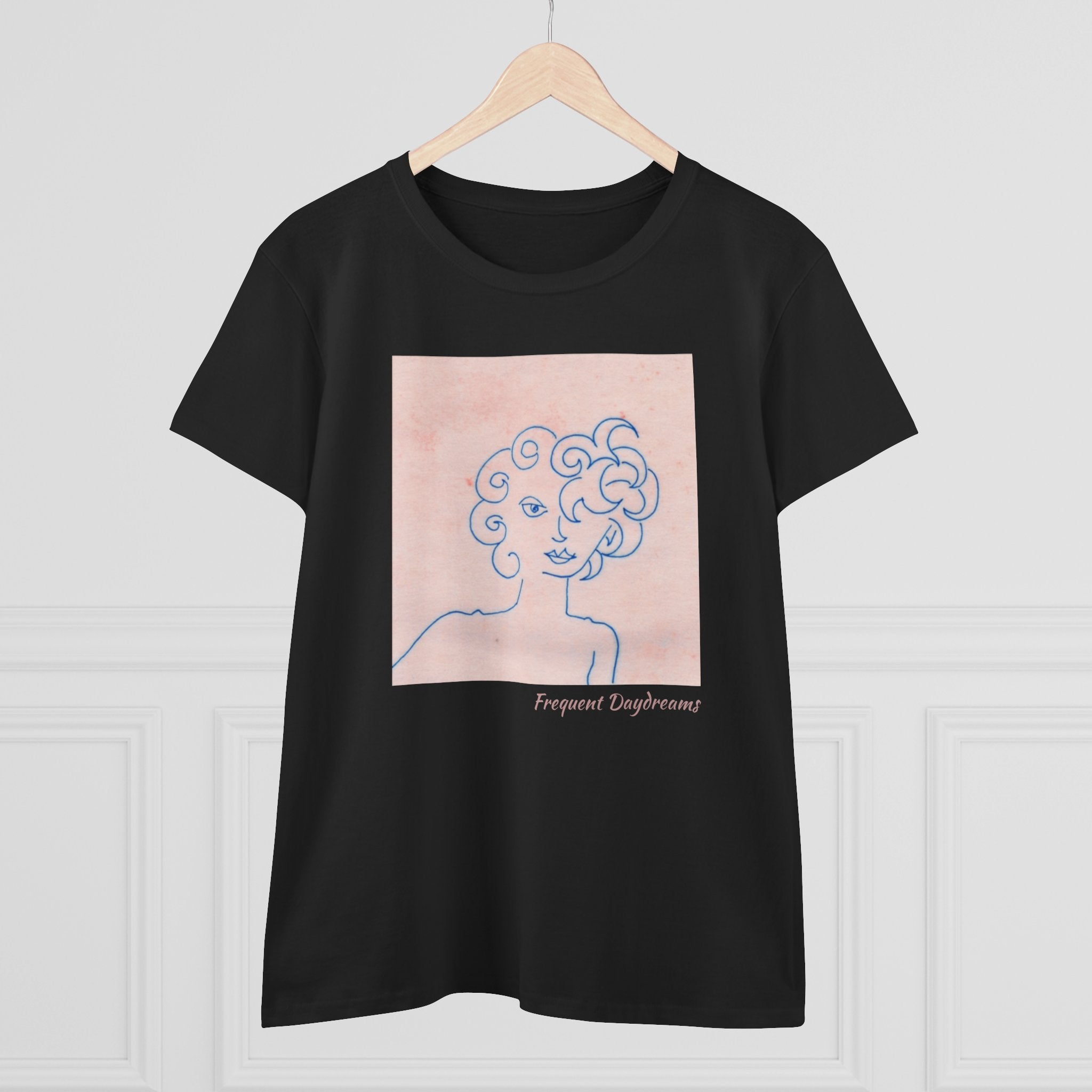 Women's Midweight Cotton Tee - Frequent Daydreams Sketch No.47