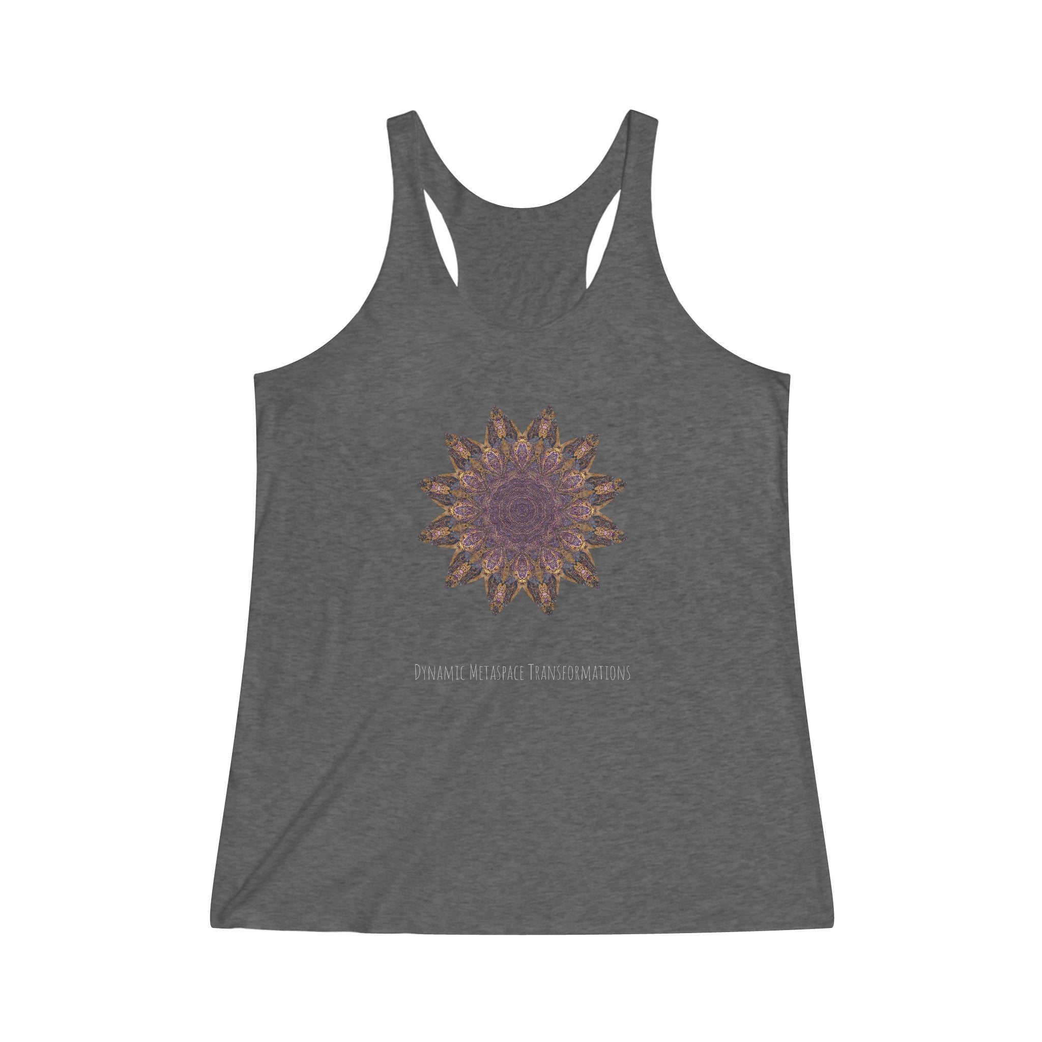 Women's Tri-Blend Racerback Tank - Love Light Mandalas No.1