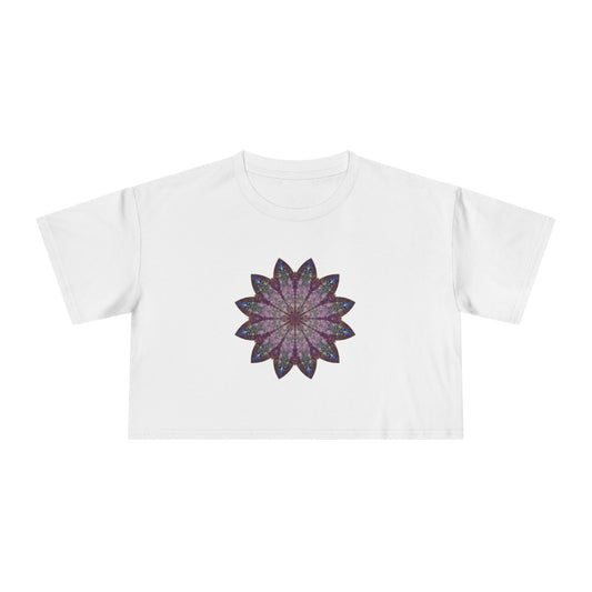 Women's Cropped Tee - Love Light Mandalas No.17