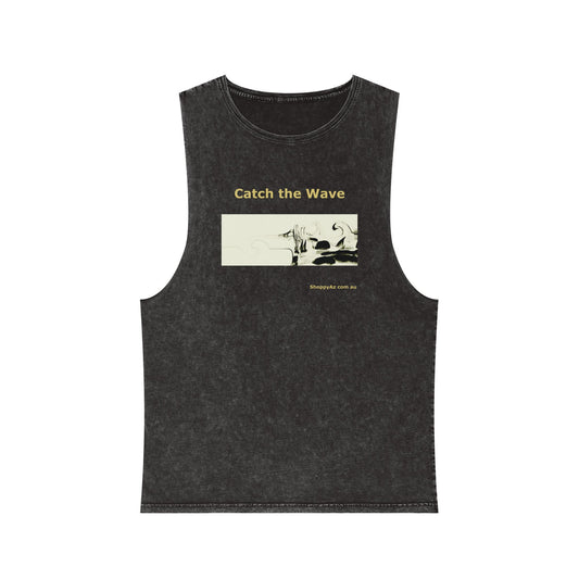 Unisex Stonewash Tank Top - Catch the Wave