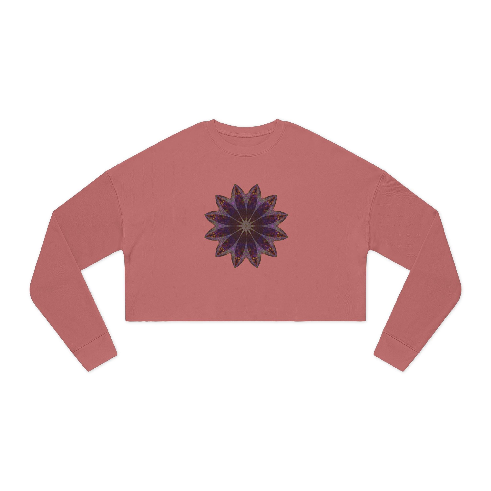 Women's Cropped Sweatshirt - Love Light Mandalas No.11