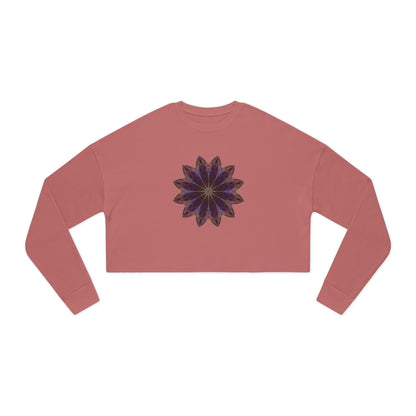 Women's Cropped Sweatshirt - Love Light Mandalas No.11