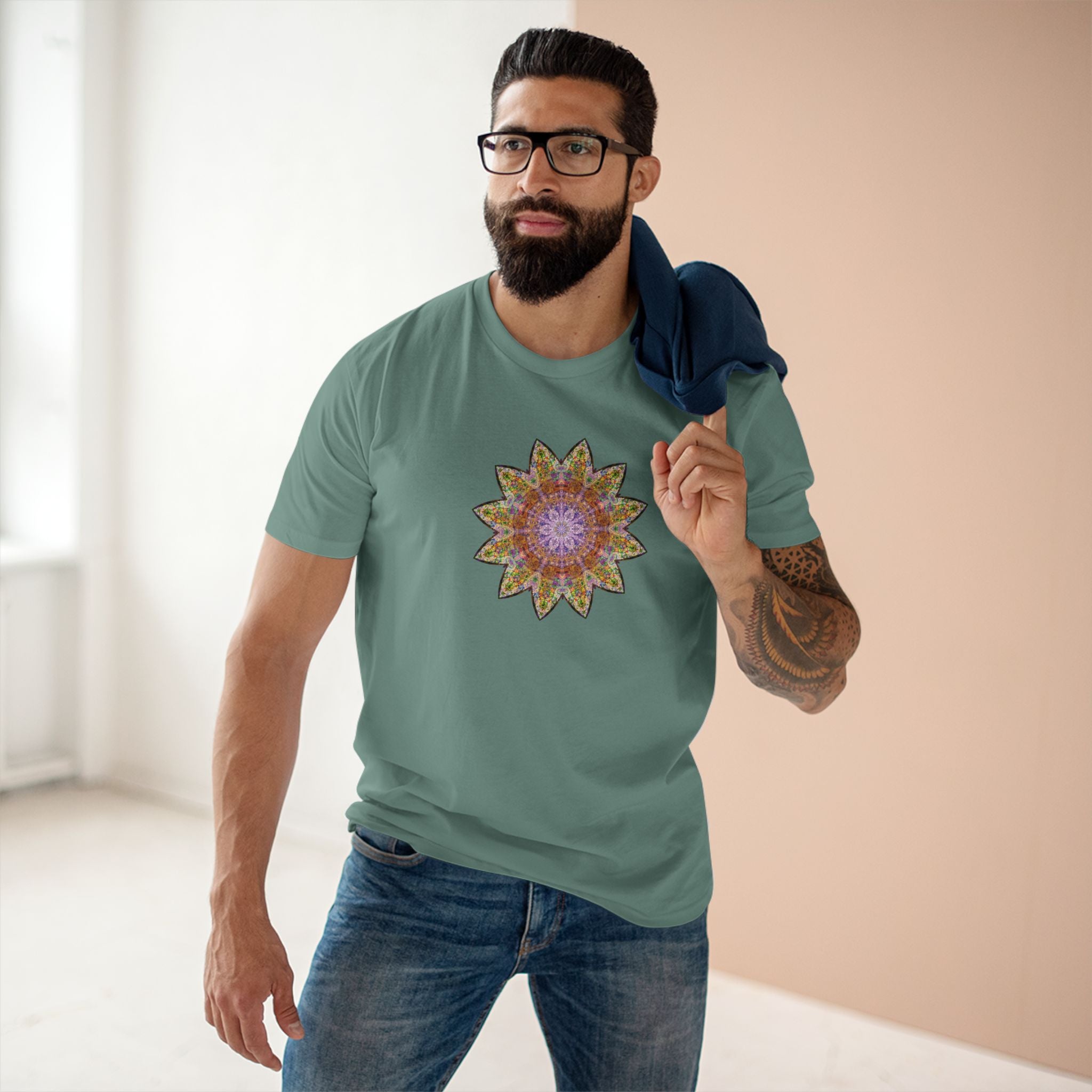 Men's Staple Tee - Love Light Mandalas No.14