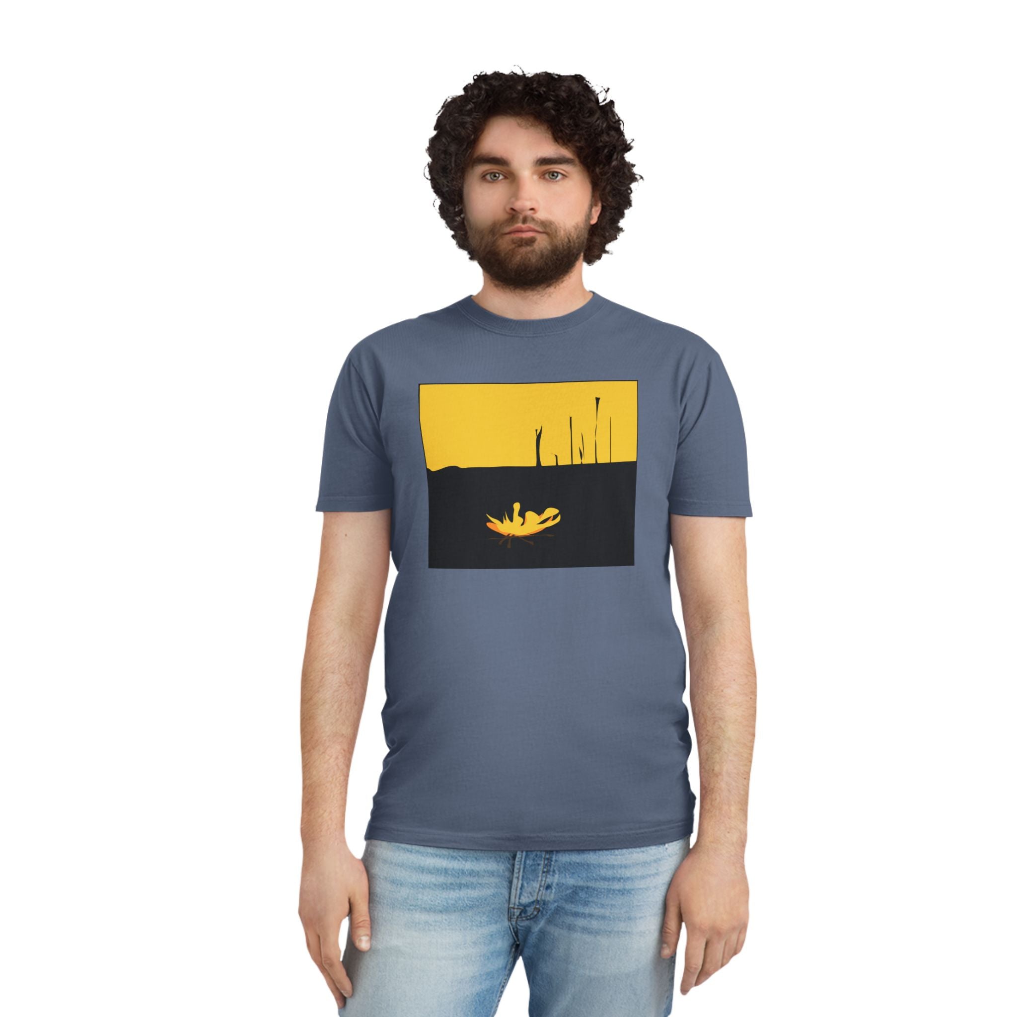 Unisex Faded Shirt -The Traveller Series (Fire)