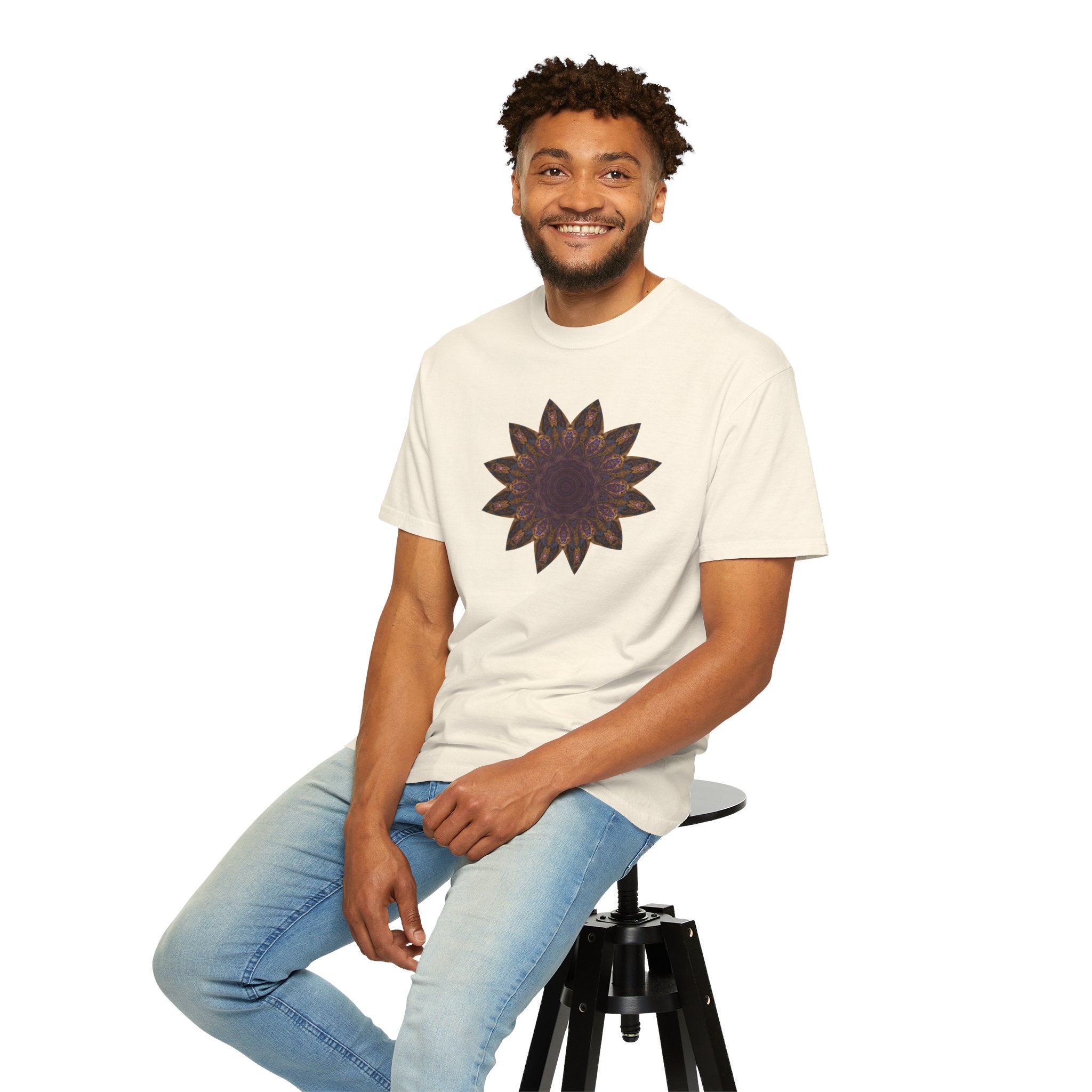 Unisex Garment-Dyed T-shirt - Love Light Mandalas No.1