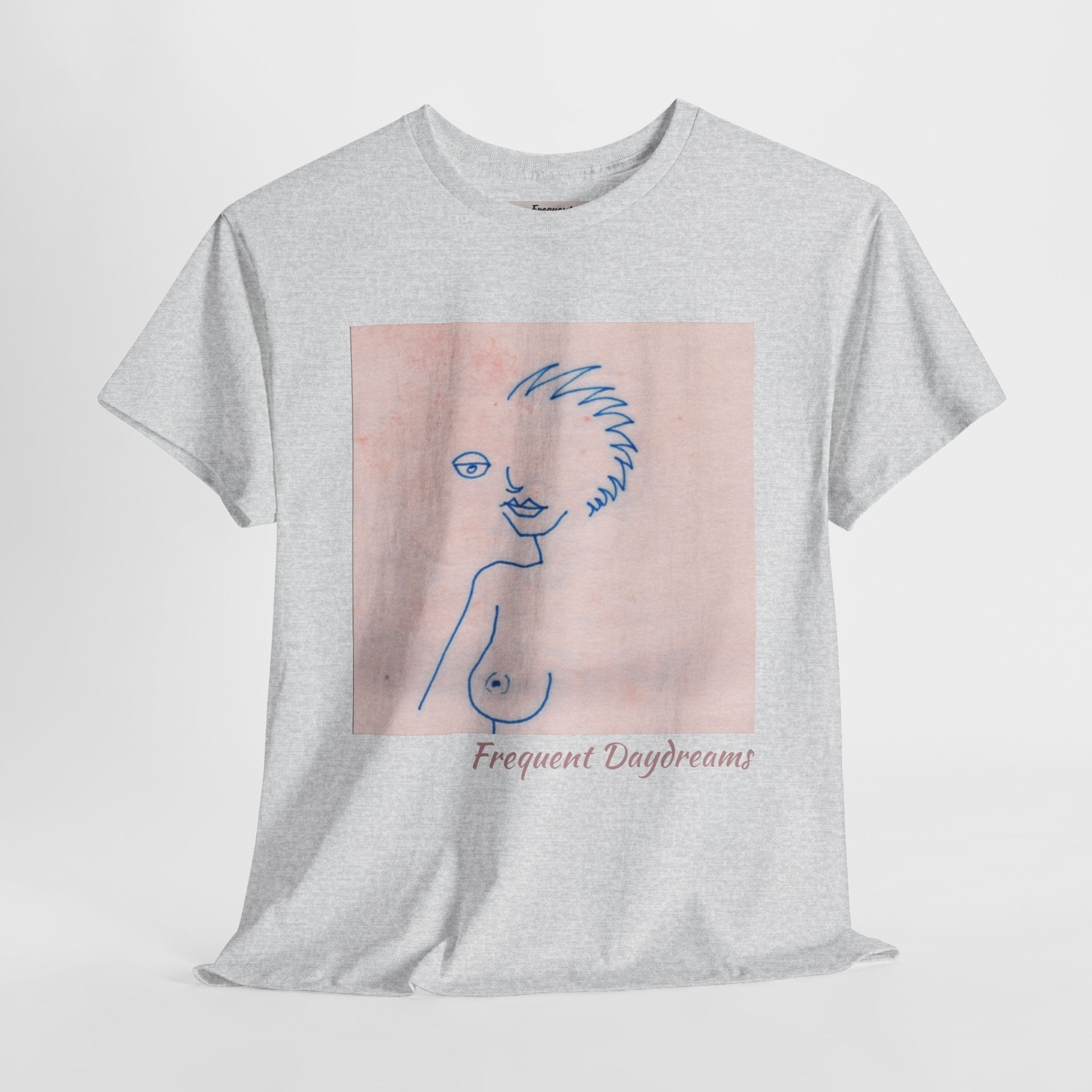 Unisex Heavy Cotton Tee - Frequent Daydreams Sketch No.46