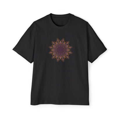 Men's Heavy Oversized Tee - Love Light Mandalas No.1