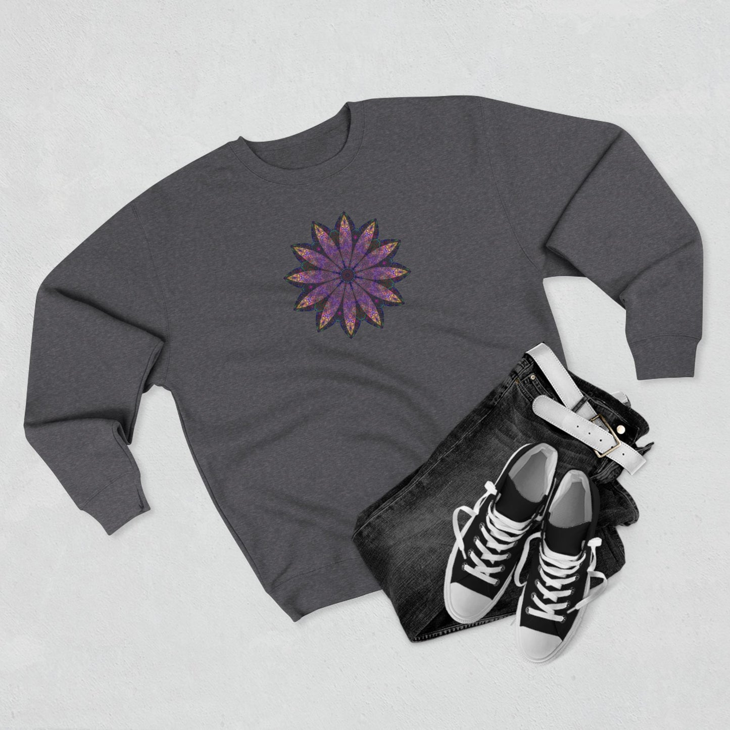 Unisex Crewneck Sweatshirt - Love Light Mandalas No.24