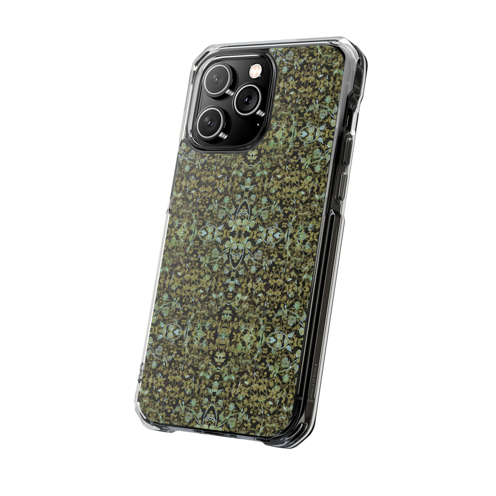 iPhone 14 Magnetic Clear Impact Case - Hidden Weave Series No.4