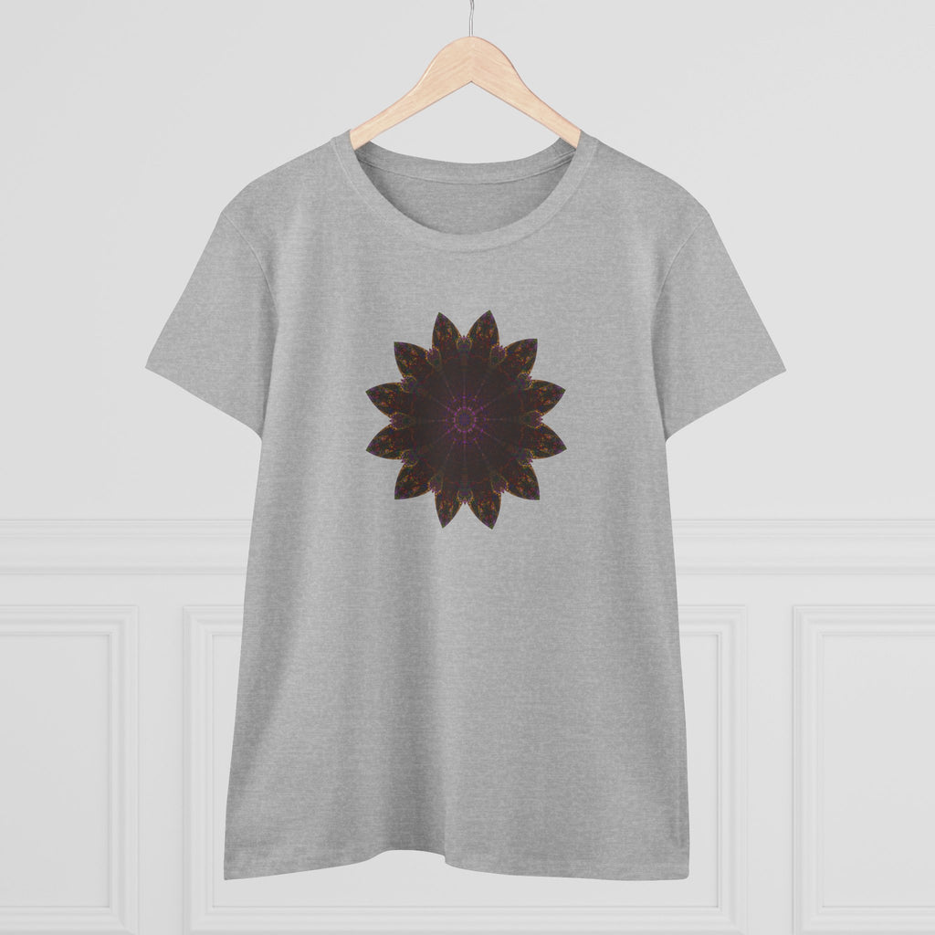 Women's Midweight Cotton Tee - Love Light Mandalas No.12