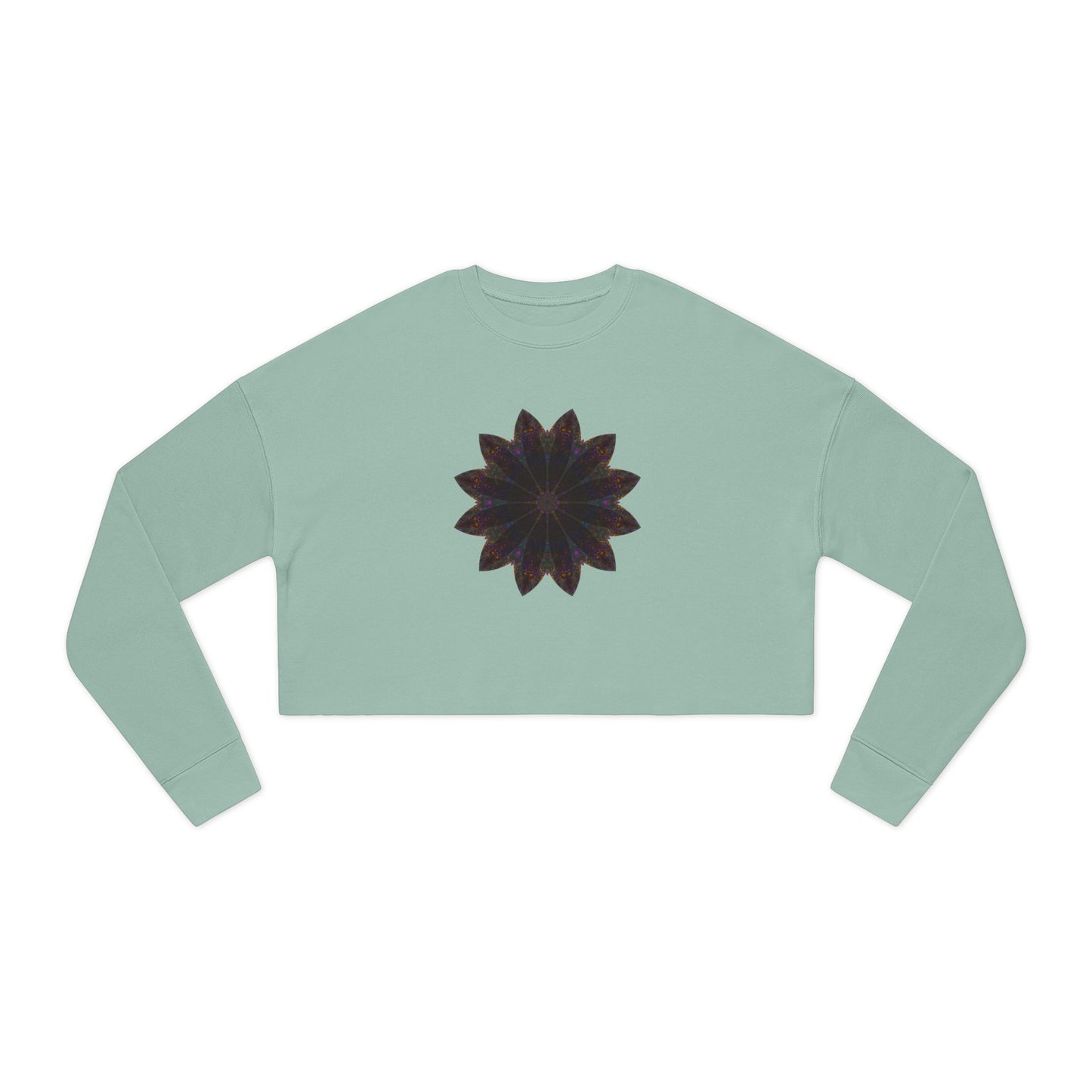 Women's Cropped Sweatshirt - Love Light Mandalas No.10