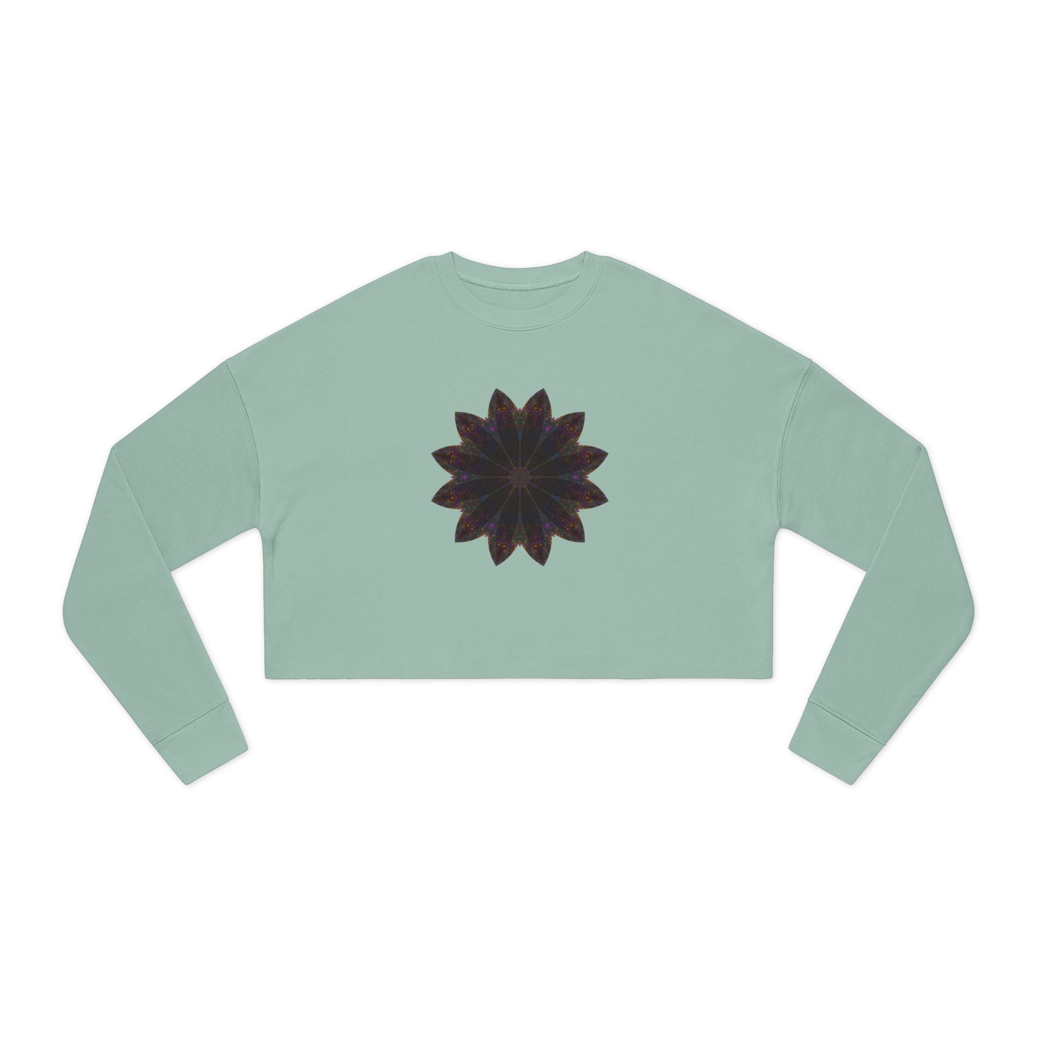 Women's Cropped Sweatshirt - Love Light Mandalas No.10