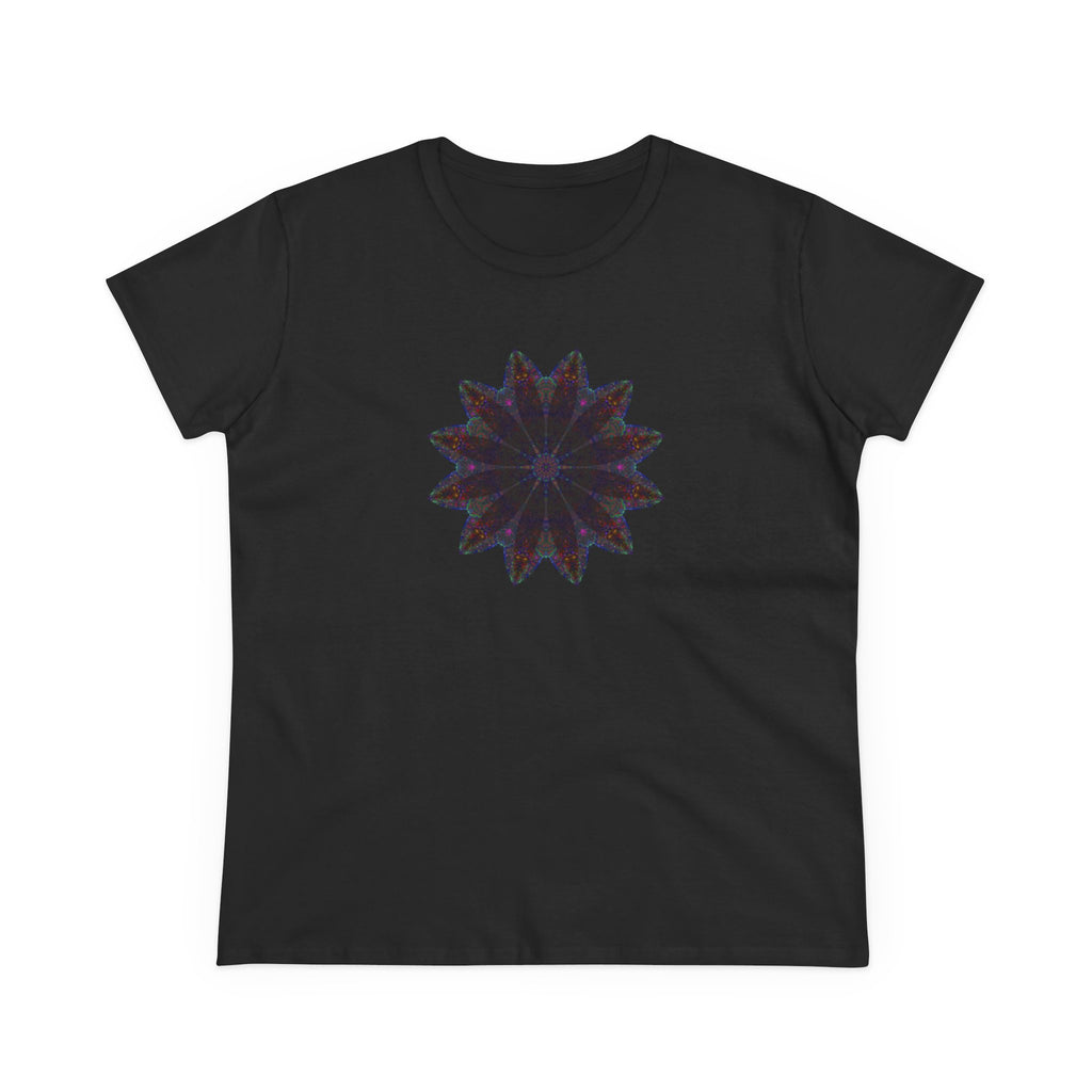 Women's Midweight Cotton Tee - Love Light Mandalas No.25