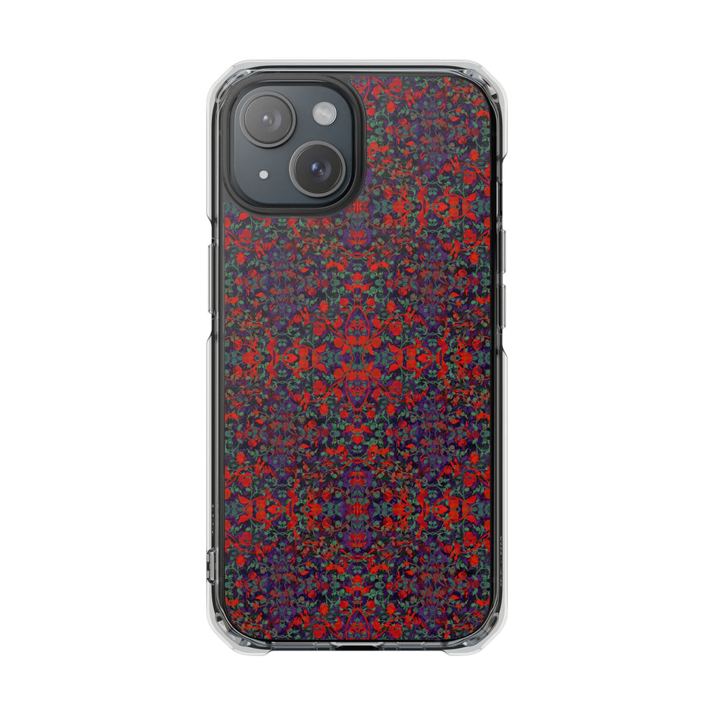 iPhone 15 Magnetic Clear Impact Case - Hidden Weave Series No.25