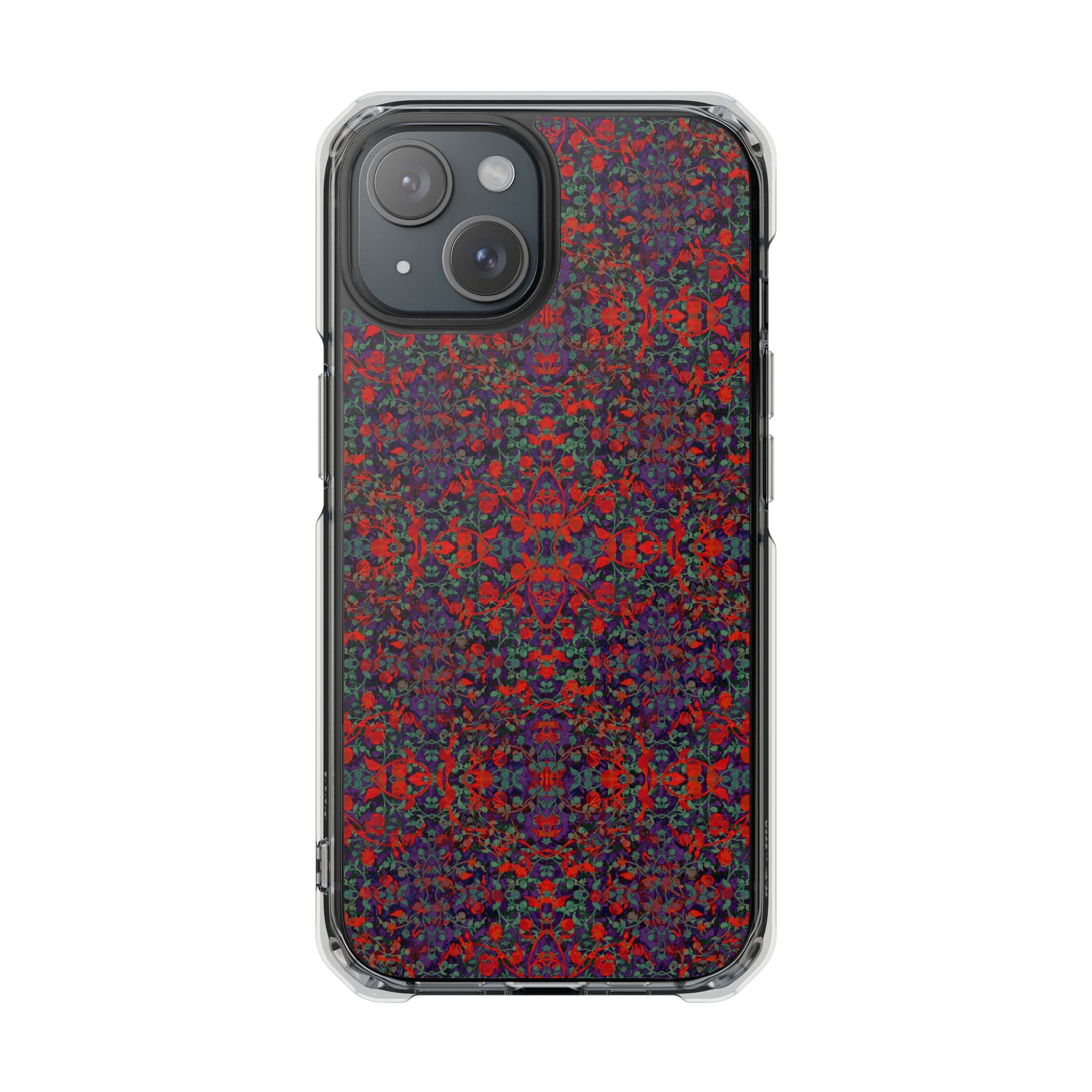 iPhone 15 Magnetic Clear Impact Case - Hidden Weave Series No.25