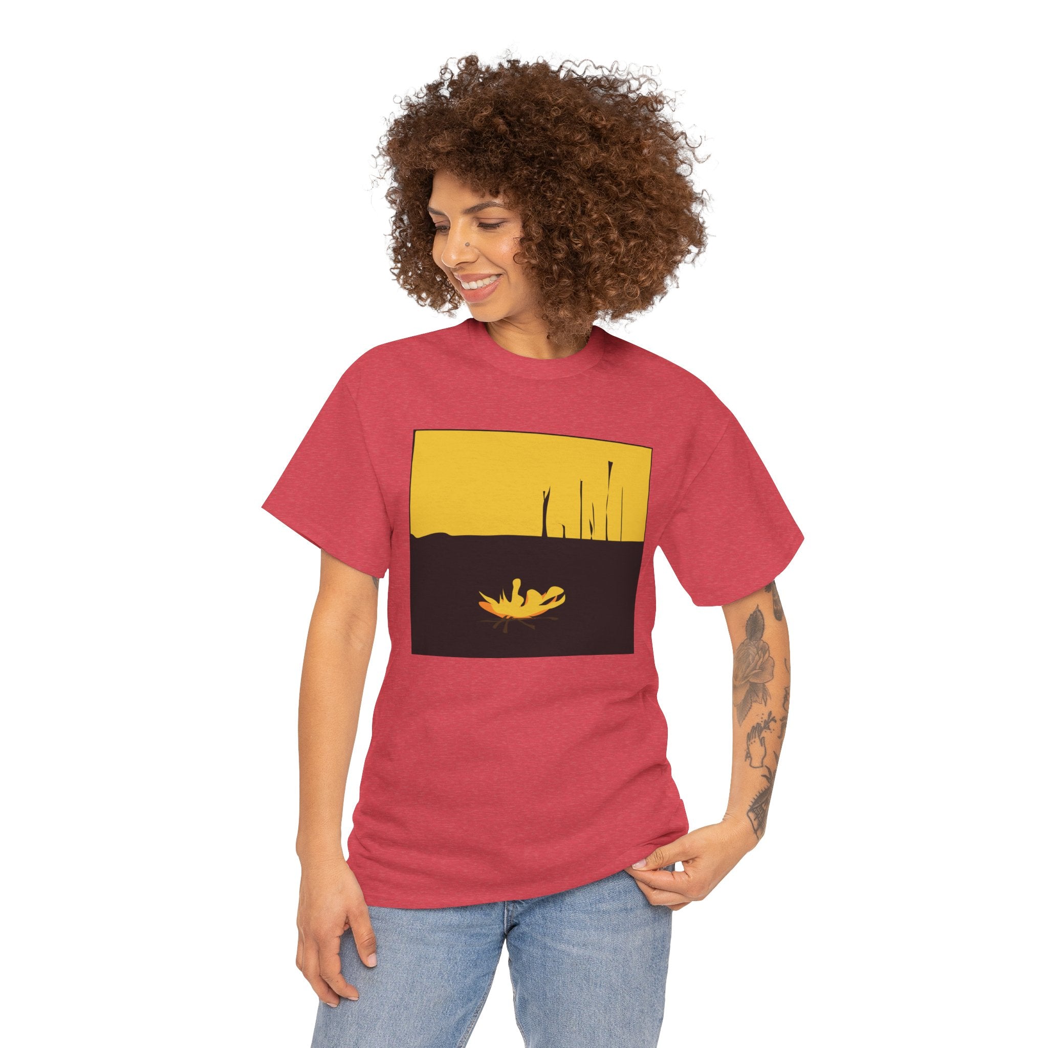 Unisex Heavy Cotton Tee - The Traveller Series (Fire)