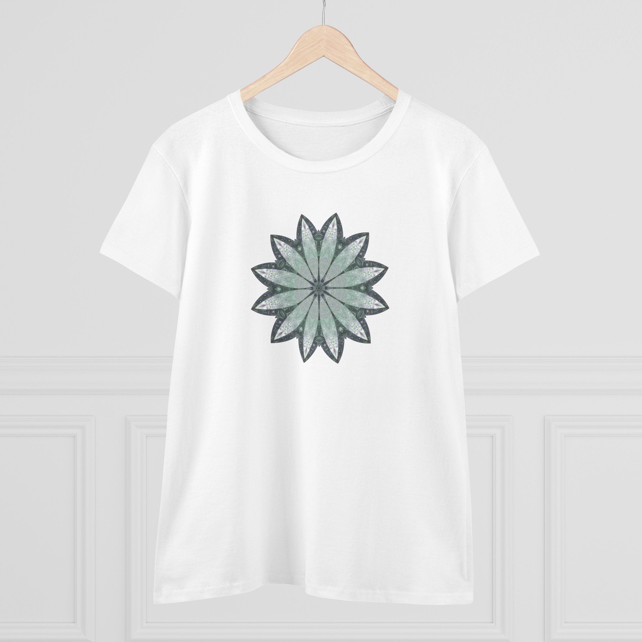 Women's Midweight Cotton Tee - Love Light Mandalas No.22