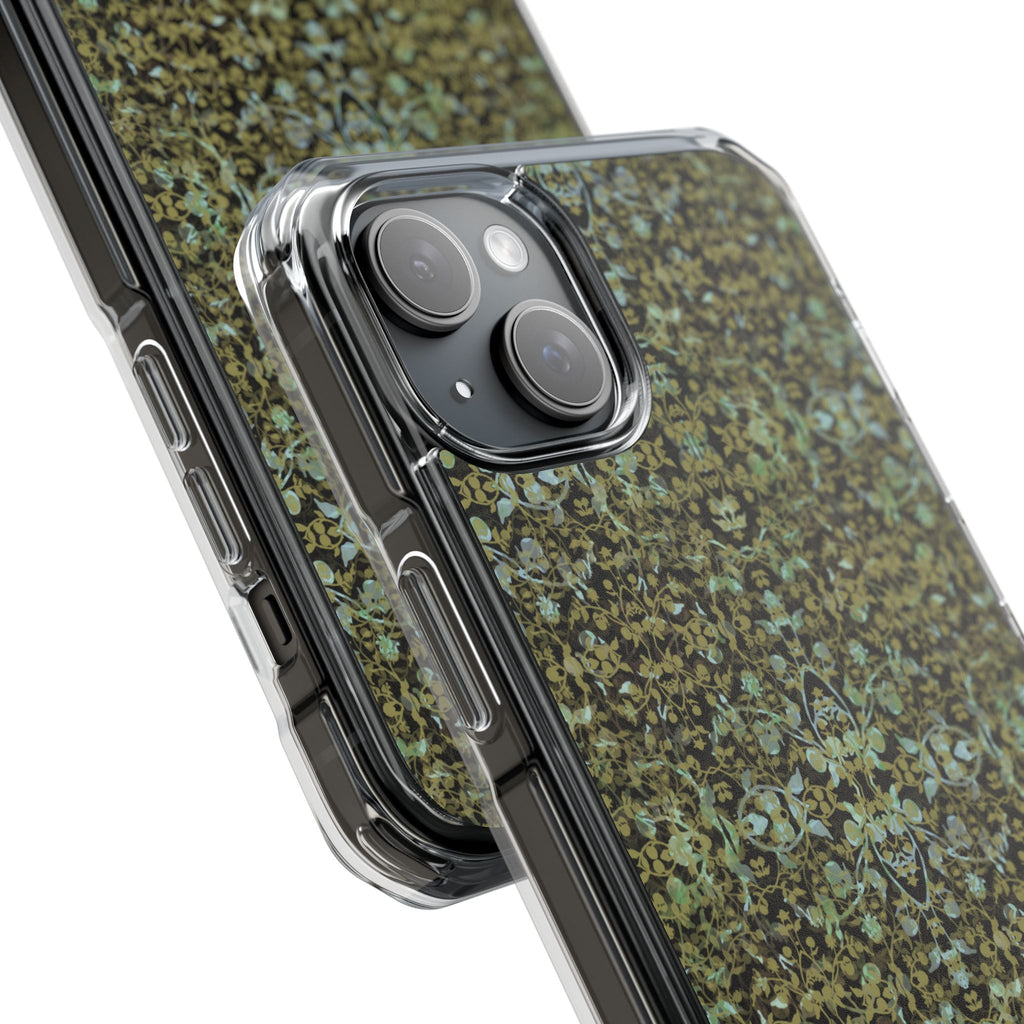 iPhone 15 Magnetic Clear Impact Case - Hidden Weave Series No.4