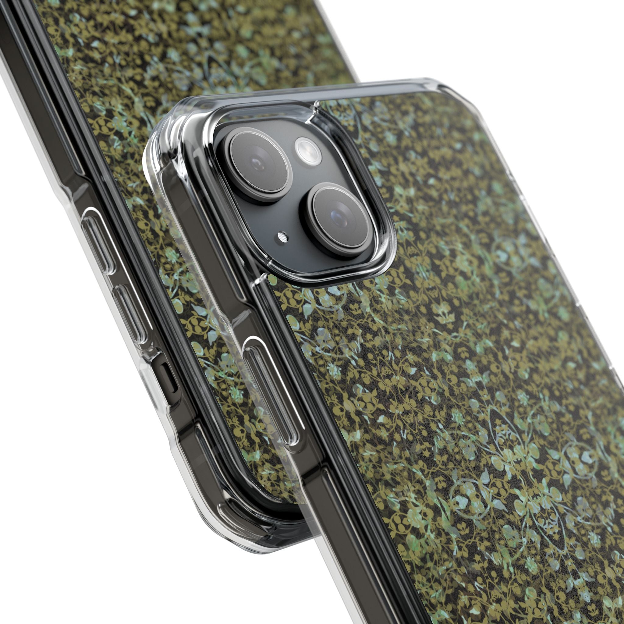 iPhone 15 Magnetic Clear Impact Case - Hidden Weave Series No.4