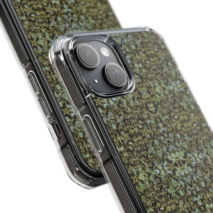 iPhone 15 Magnetic Clear Impact Case - Hidden Weave Series No.4