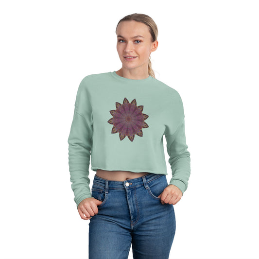 Women's Cropped Sweatshirt - Love Light Mandalas No.6