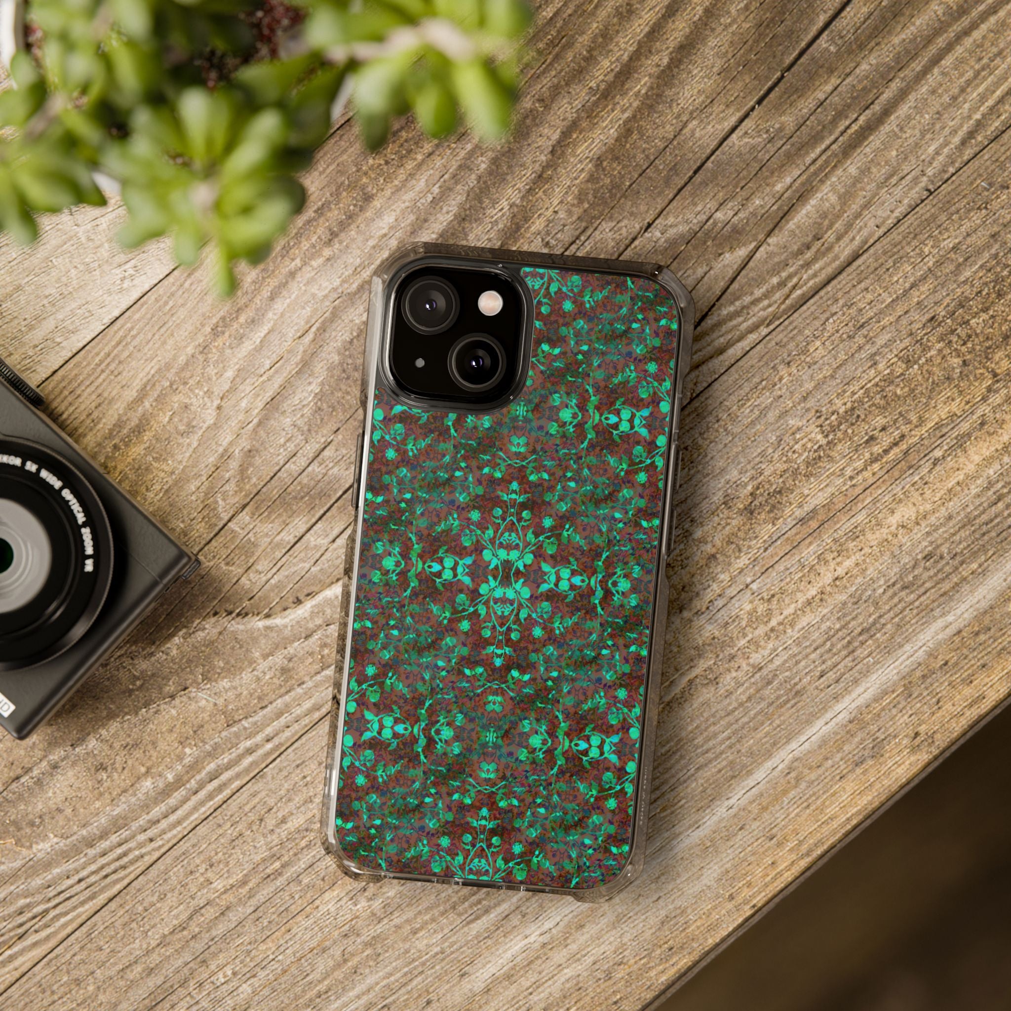 iPhone 14 Magnetic Clear Impact Case - Hidden Weave Series No.29