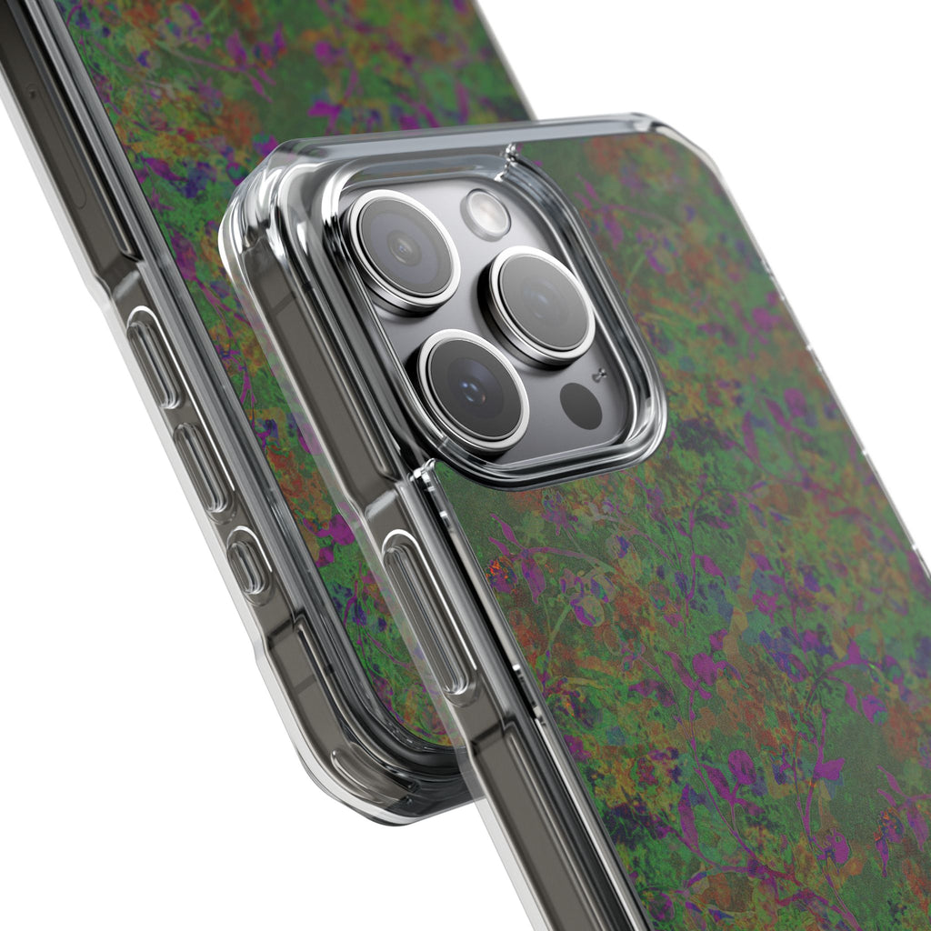 iPhone 15 Magnetic Clear Impact Case - Hidden Weave Series V3 No.24