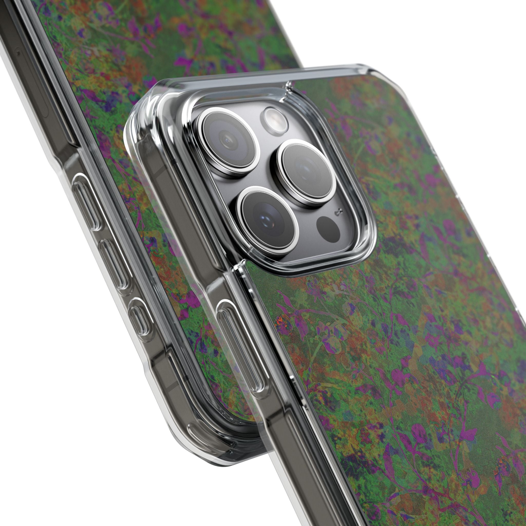 iPhone 15 Magnetic Clear Impact Case - Hidden Weave Series V3 No.24