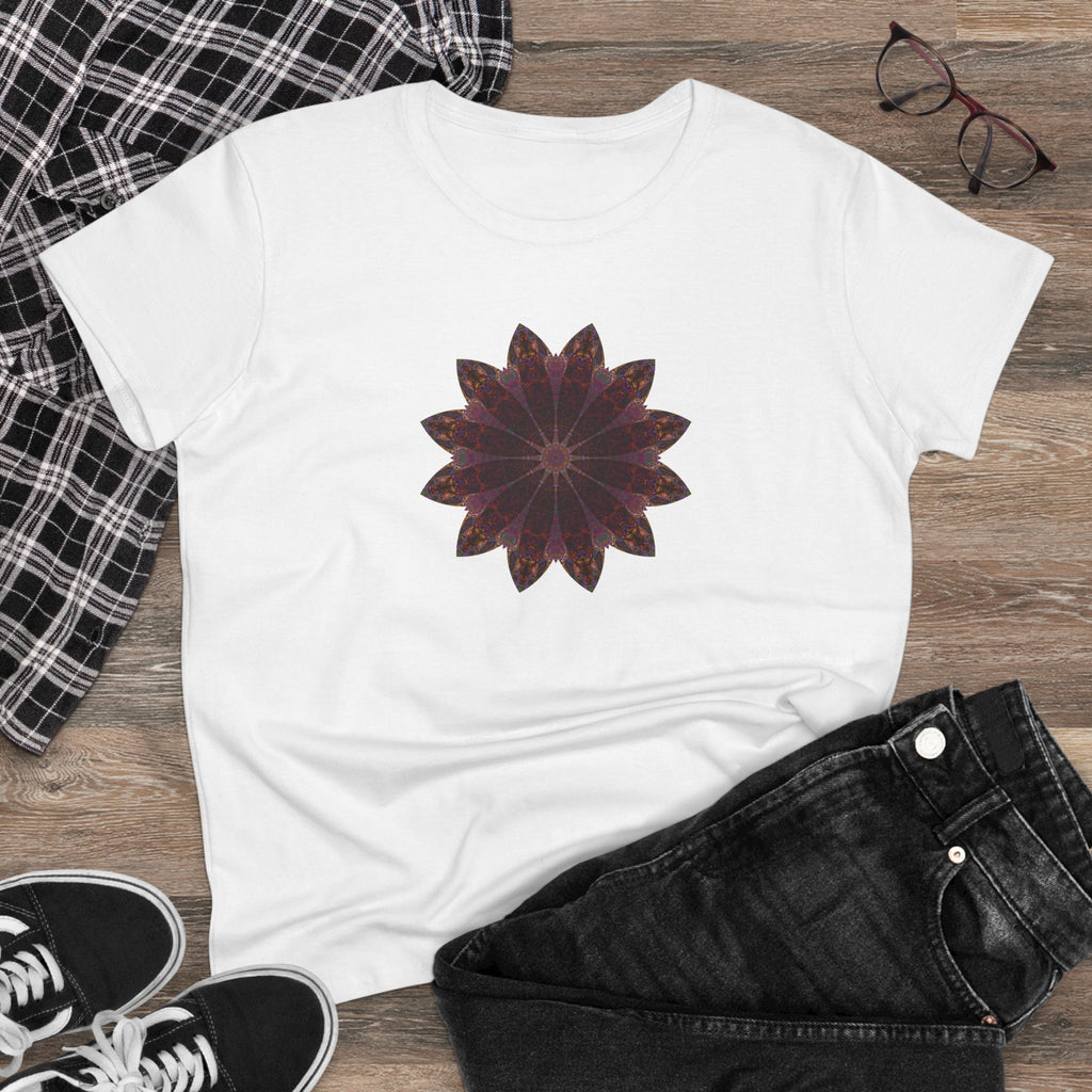 Women's Midweight Cotton Tee - Love Light Mandalas No.5
