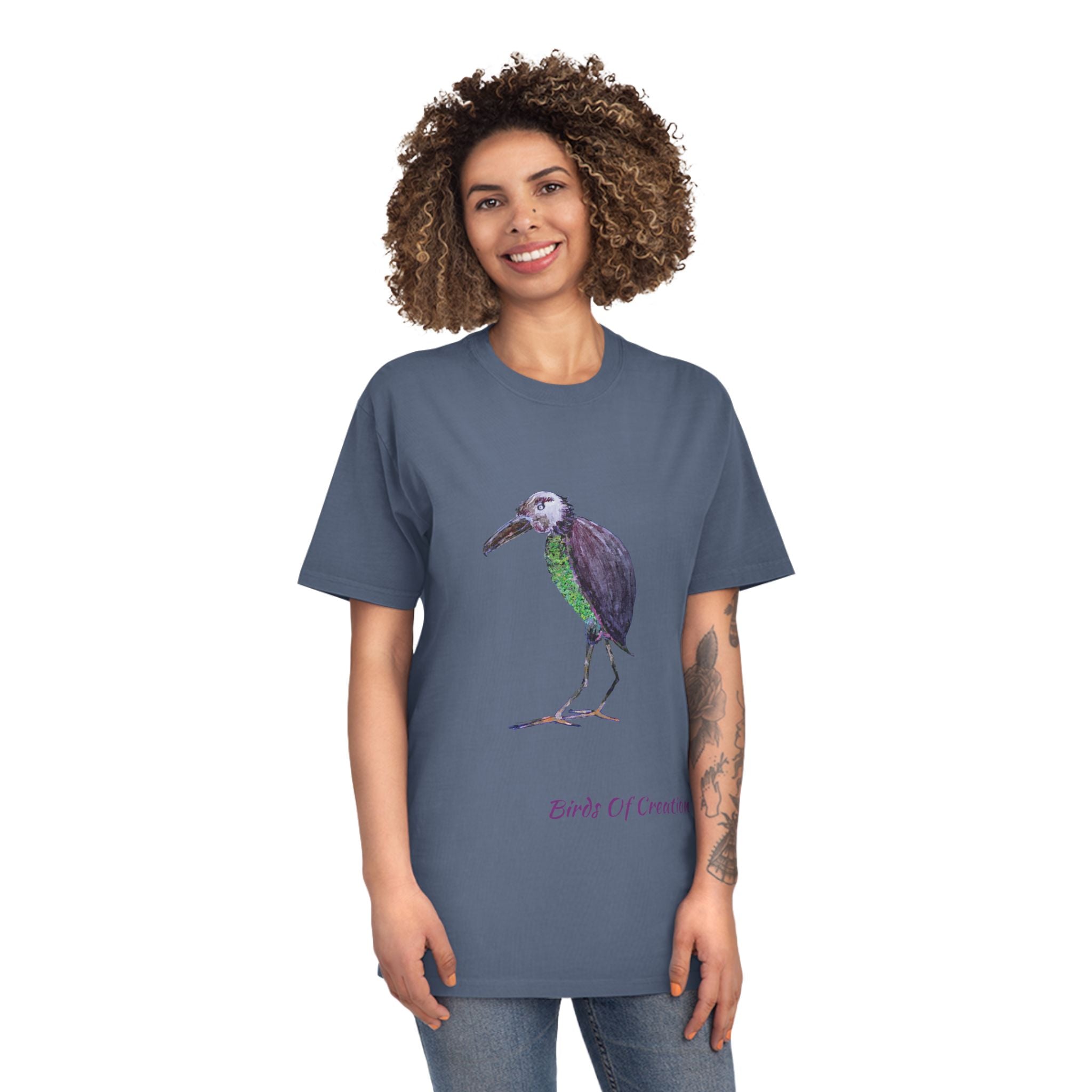 Unisex Faded Shirt - Birds Of Creation No.2