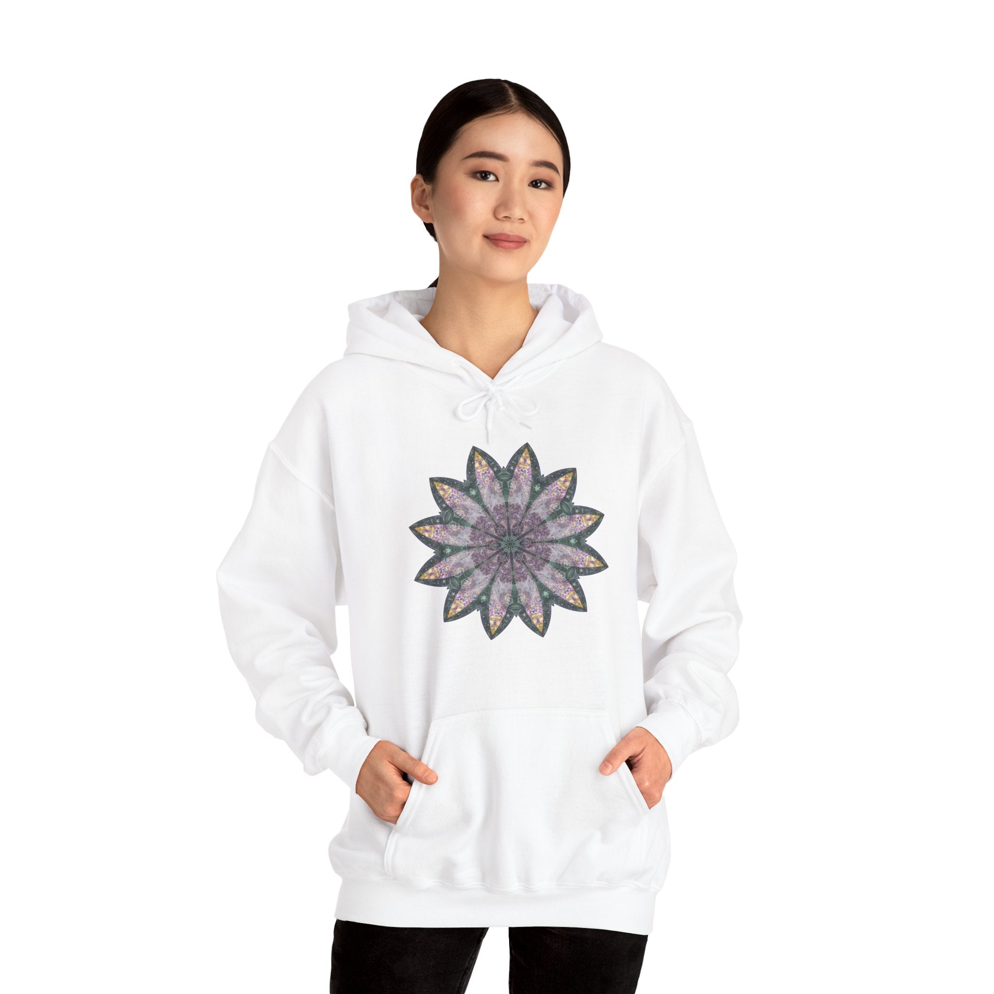 Unisex Heavy Blend™ Hooded Sweatshirt - Love Light Mandalas No.21