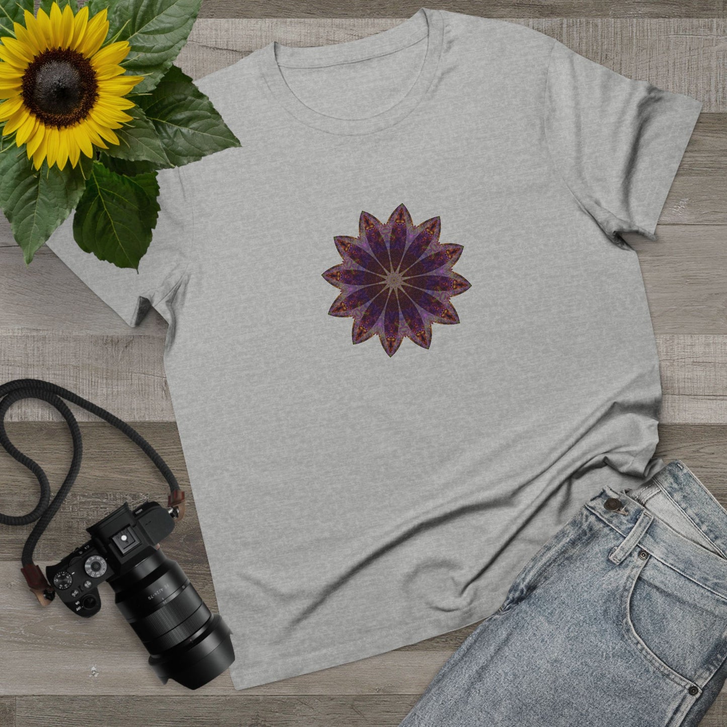 Women’s Maple Tee - Love Light Mandalas No.11