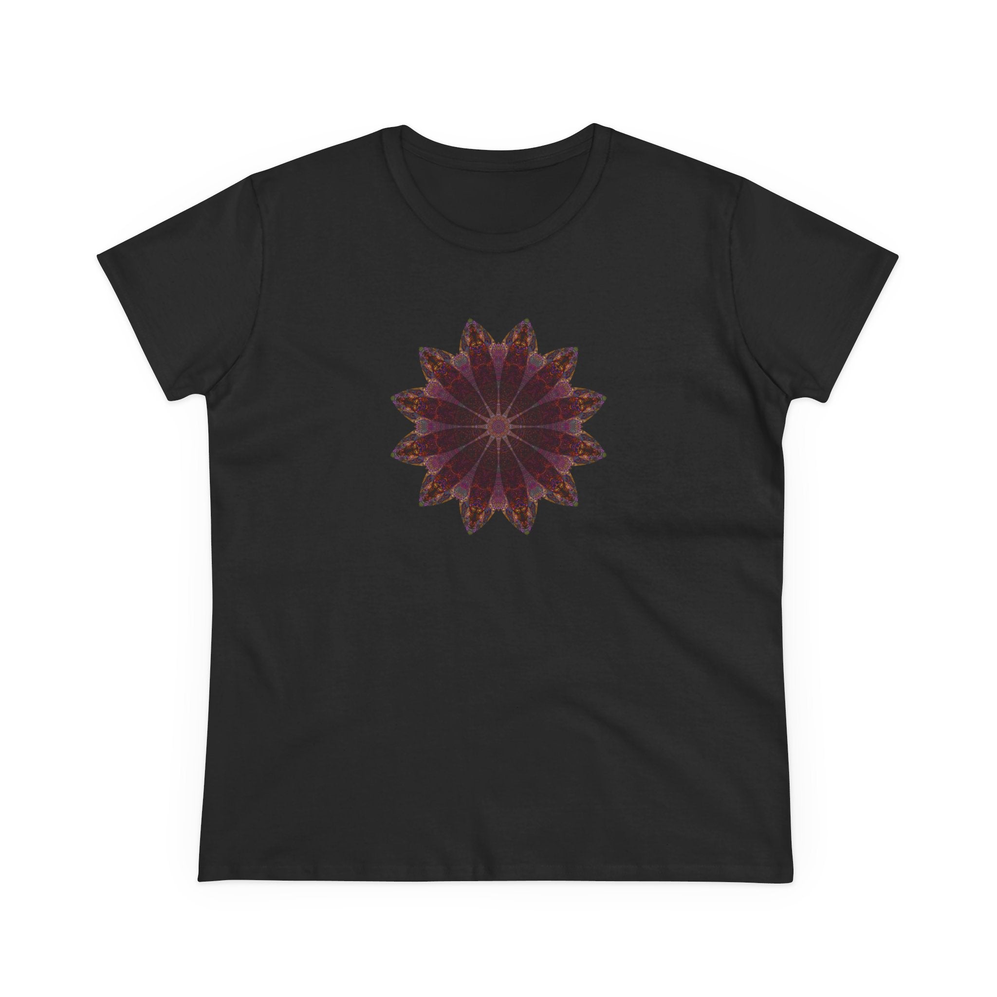 Women's Midweight Cotton Tee - Love Light Mandalas No.5