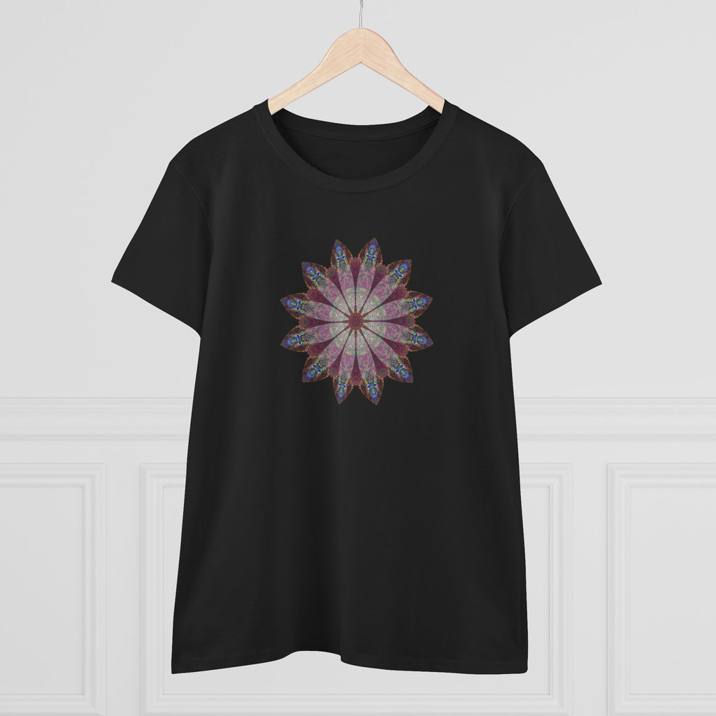Women's Midweight Cotton Tee - Love Light Mandalas No.9