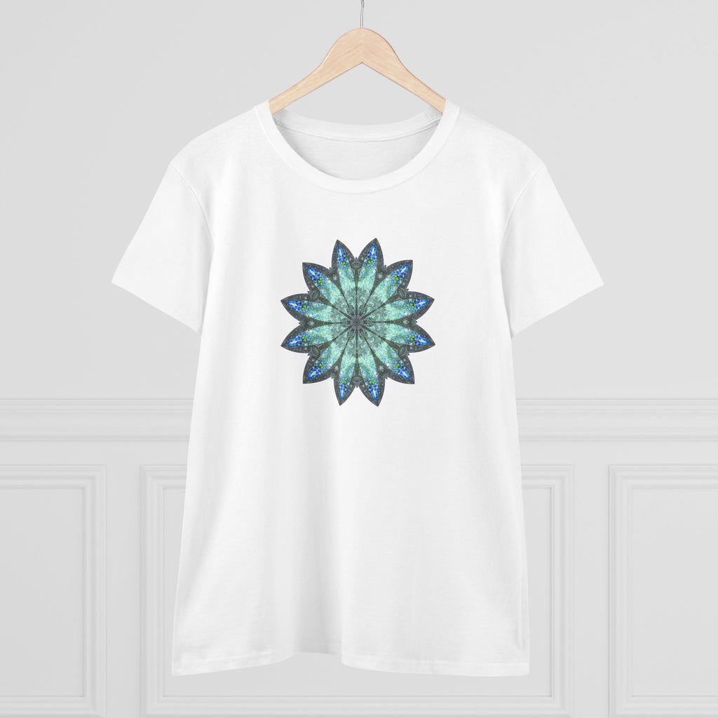 Women's Midweight Cotton Tee - Love Light Mandalas No.20