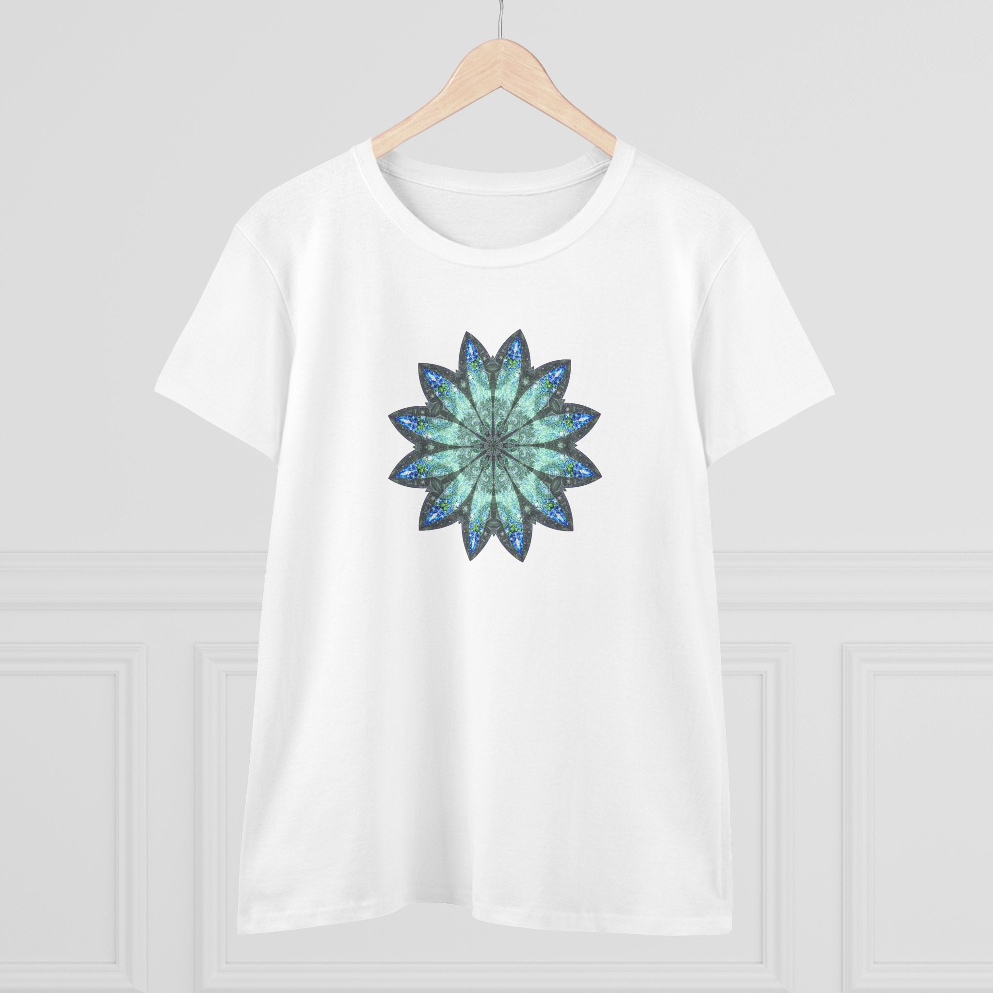 Women's Midweight Cotton Tee - Love Light Mandalas No.20