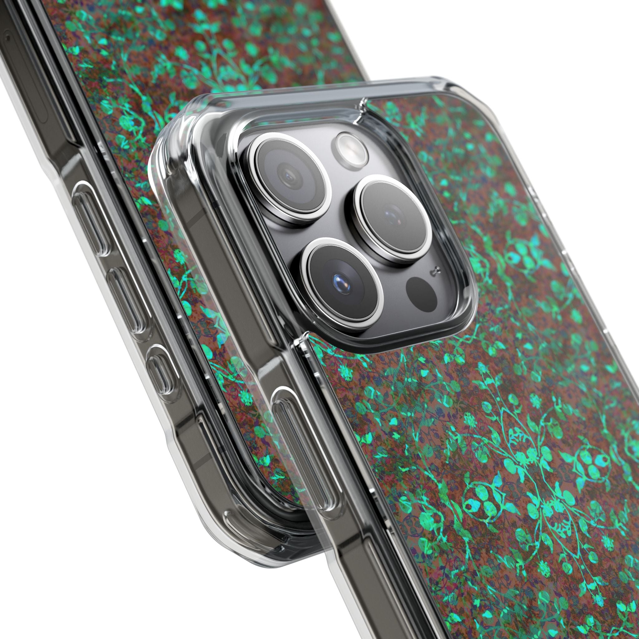 iPhone 15 Magnetic Clear Impact Case - Hidden Weave Series No.29