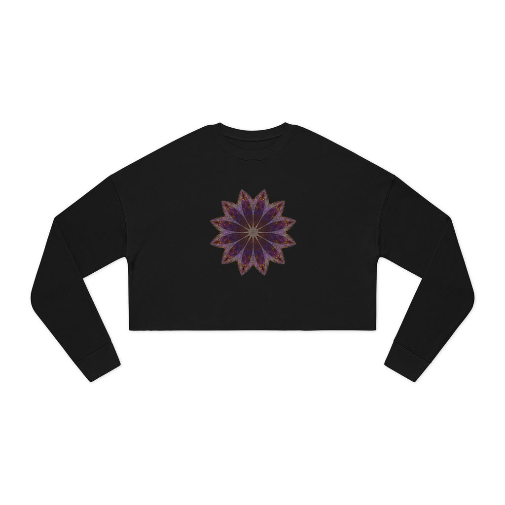 Women's Cropped Sweatshirt - Love Light Mandalas No.11