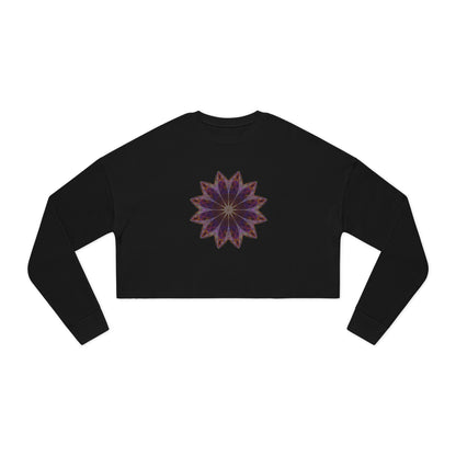 Women's Cropped Sweatshirt - Love Light Mandalas No.11