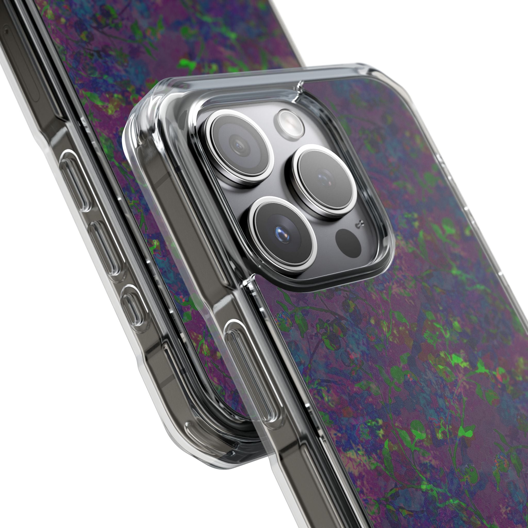 iPhone 15 Magnetic Clear Impact Case - Hidden Weave Series V3 No.23