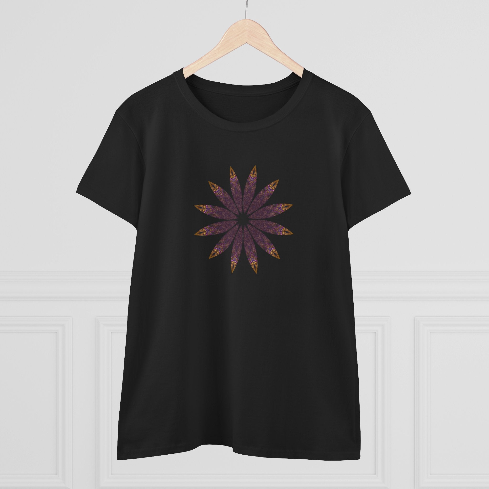 Women's Midweight Cotton Tee - Love Light Mandalas No.2
